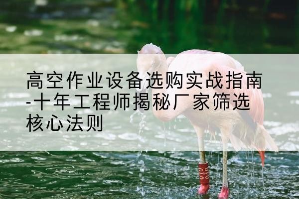 上高剪叉式升降机厂家-高空作业设备选购实战指南-十年工程师揭秘厂家筛选核心法则